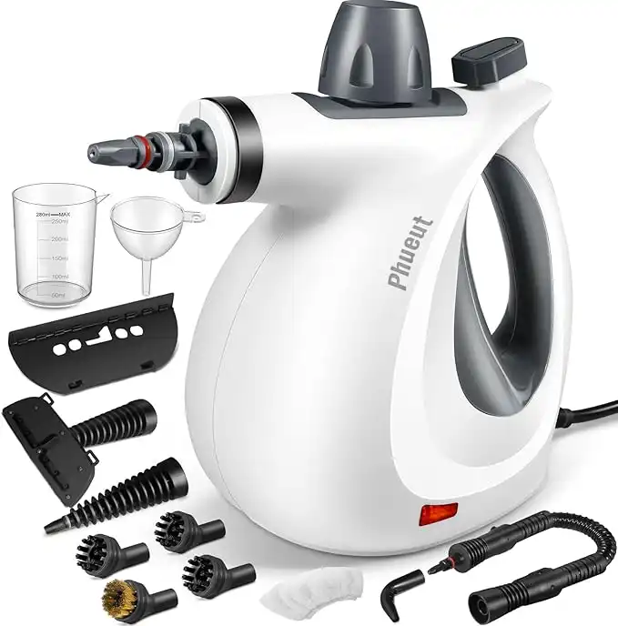 Phueut Pressurized Handheld Multi-Surface Natural Steam Cleaner with 12 pcs Accessories