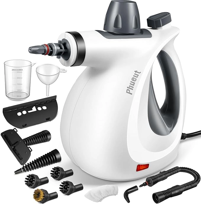 Phueut Pressurized Handheld Multi-Surface Natural Steam Cleaner with 12 pcs Accessories